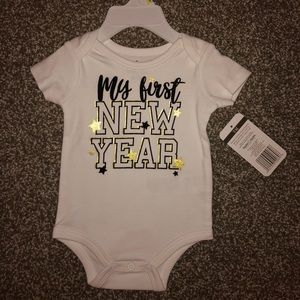 "My First New Years" baby top